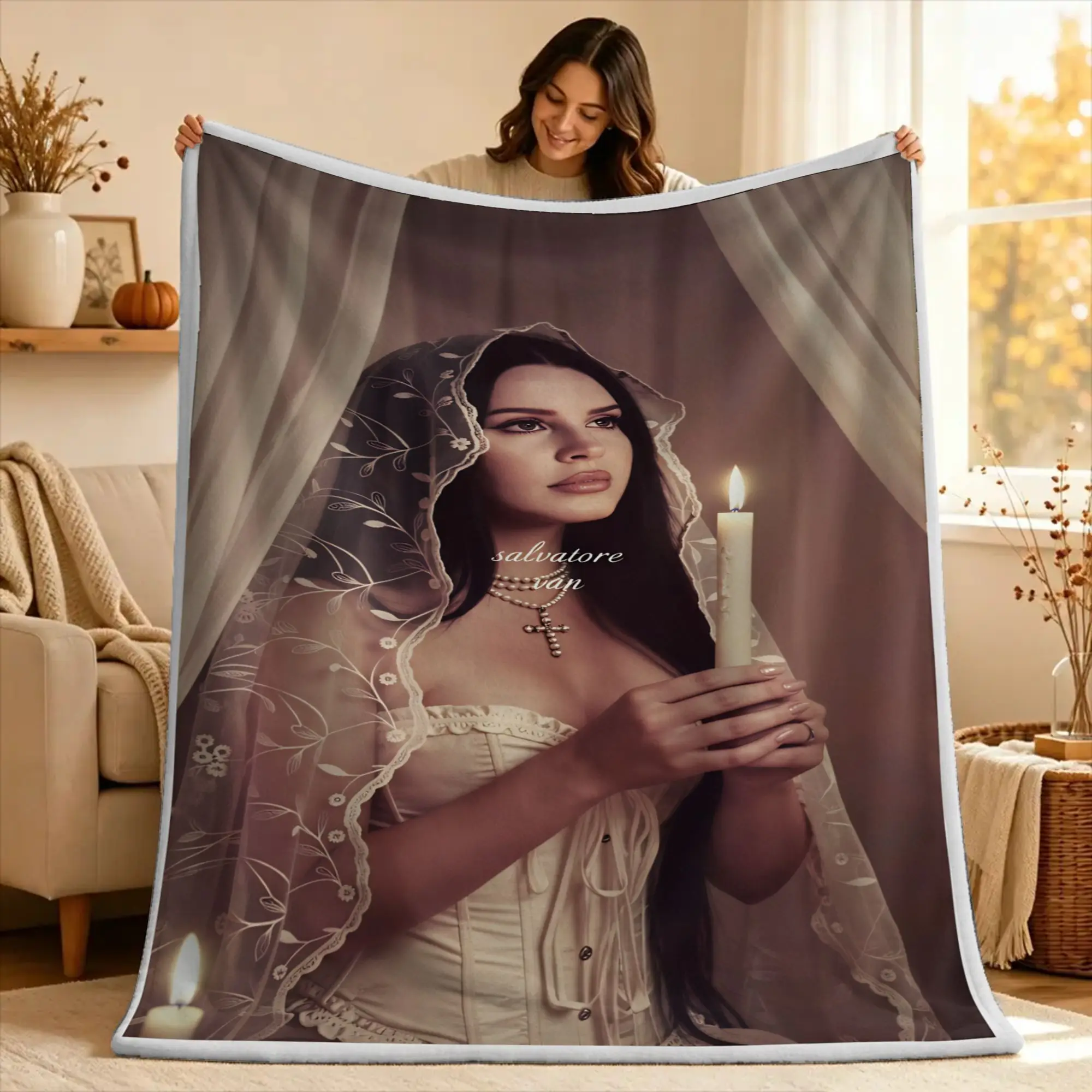 Lana Del Rey Singer Lizzy Grant  Throw Blanket  Flannel Bedspread For Couch Chair Street Trend Sofa Bed Cover