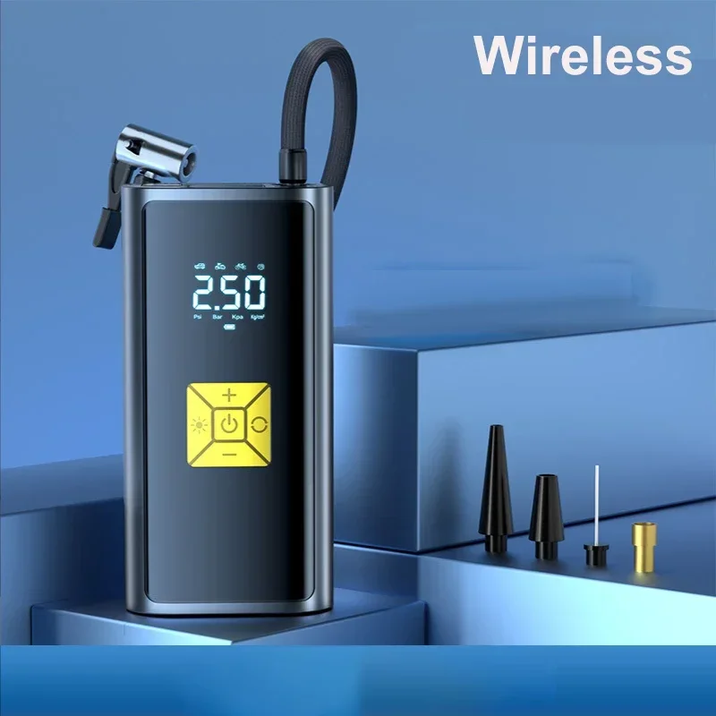 مضخة نفخ إطارات كهربائية لاسلكية محمولة ، ضاغط هواء للسيارة ، 150 رطل لكل بوصة مربعة ، كرات إطارات أوتوماتيكية ، دراجة نارية ، دراجة ، قارب ،