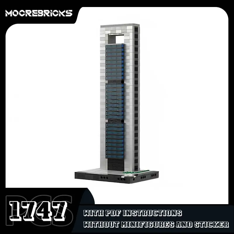 High-Tech Skyscraper Arquitetura Building Blocks, brinquedo de exibição infantil, tijolos de alta tecnologia, modelo Ferrari MOC-52076