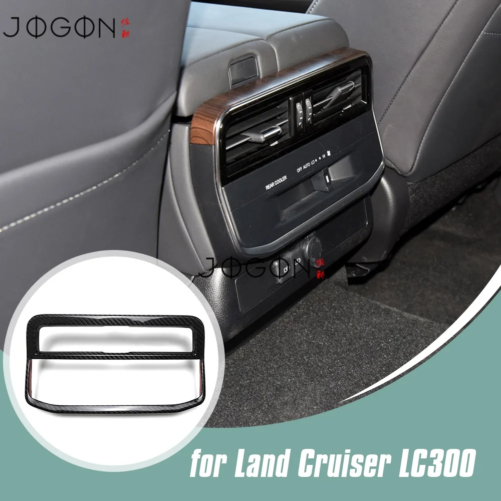 

Накладка на задний воздуховод кондиционера из настоящего карбона для Toyota LC300 2022 2023 2024, аксессуары для интерьера автомобиля