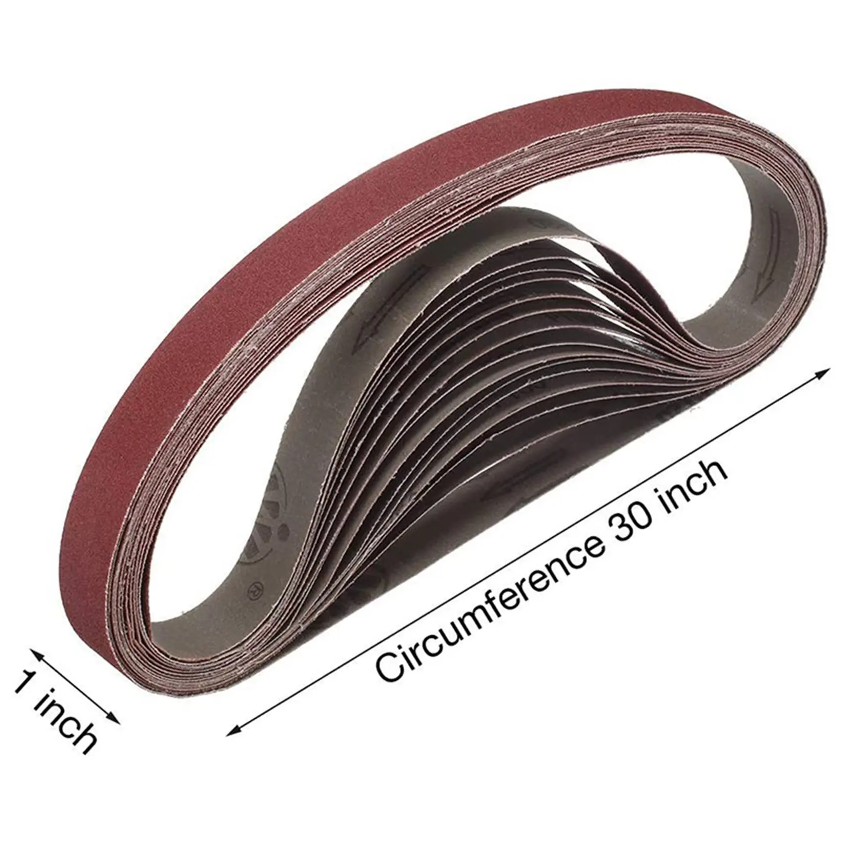 

B03C-30Pcs 1X30 Inch Aluminum Oxide Sanding Belts Heavy Duty Sanding Belts Multipurpose Abrasive Belts For Belt Sander