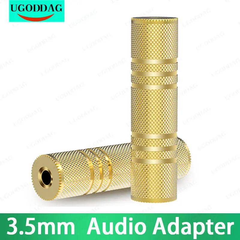 3.5 mm  Audio Adapter Female to Female Gold plated 3.5mm Audio Extension Cable for Phone Earphone Sound Headset