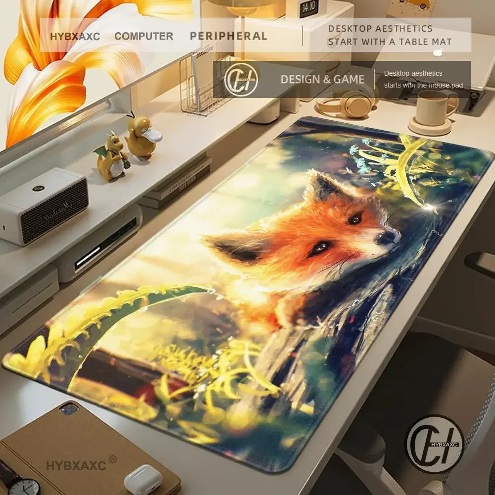 لطيف الكرتون الثعلب كبير الألعاب ماوس الوسادة الكمبيوتر المحمول ماوس لوحة المفاتيح لوحة المفاتيح حصيرة مكتبية ألعاب الكمبيوتر ماوس حصيرة XXL مكتب ماوس