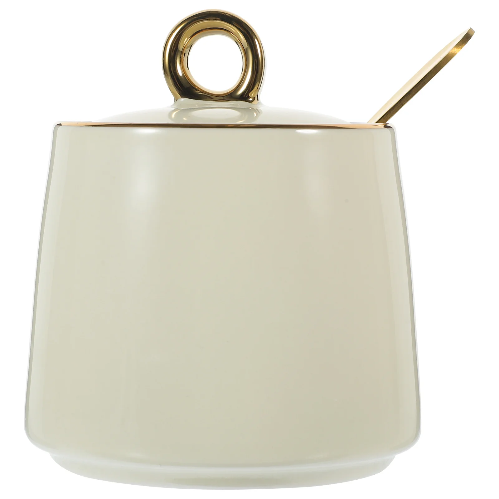 

1Set Ceramic Seasoning Jar Sugar Salt Container with Lid Spoon Kitchen Spice Storage Canister Condiment Jar Holder