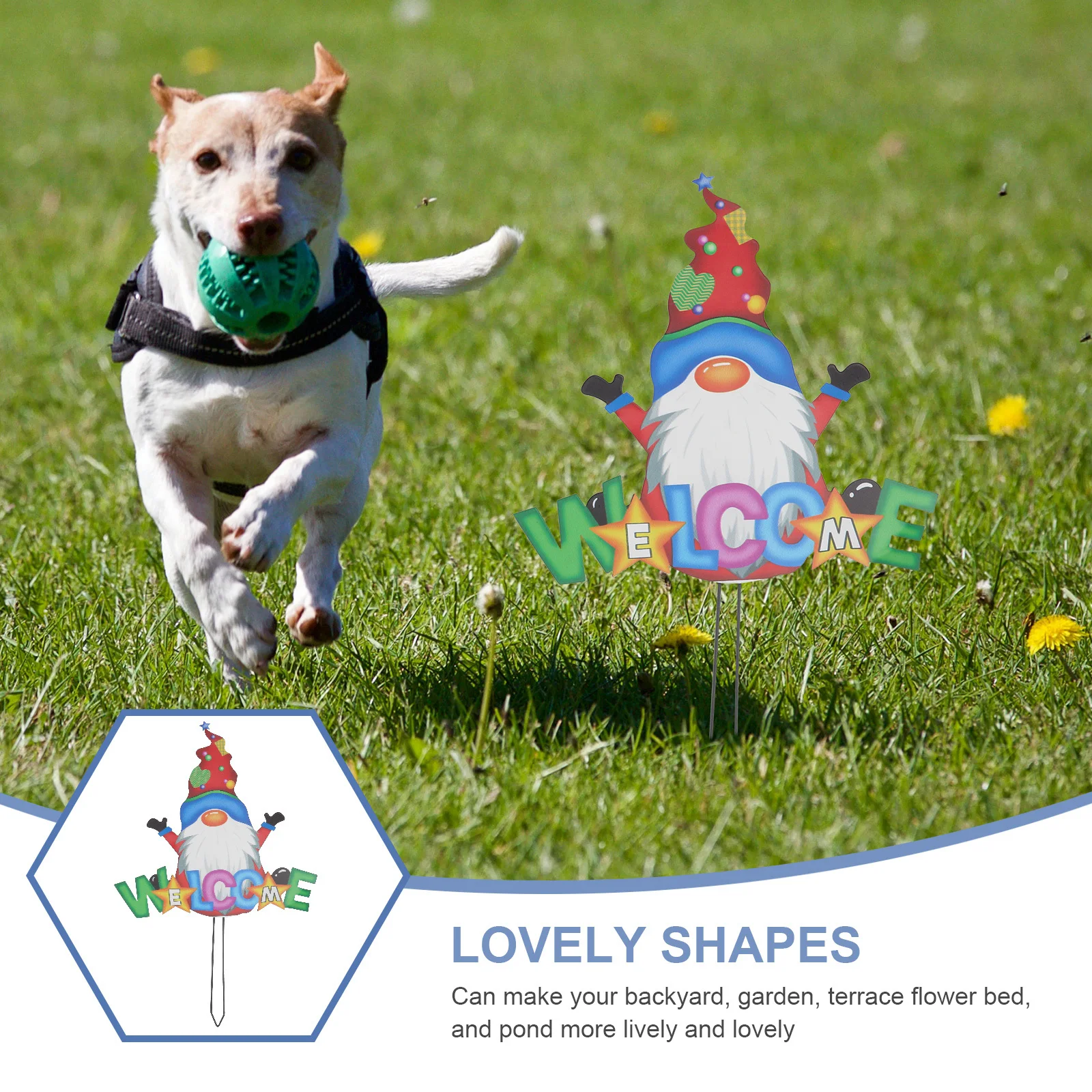 

1Pcs Garden Inserting Decor Delicate Dwarf Modeling Easy Install Yard Ground Inserting Decor Long Lasting Material