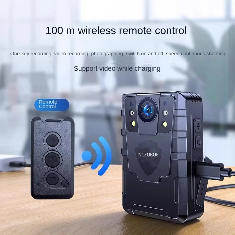 NCZOBOE 1080P HD Mini Body Camera 2 Inch IPS Touch Screen Infrared Night Vision Mini Cam Law Enforcement Video Recorder  Bodycam