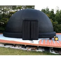 Black Inflatable Planetarium  6 M Mobile Dome,360 Degree Astronomical Tent  Movie Cinema Area For Science Education Event