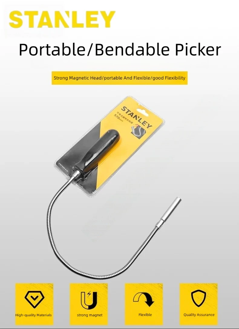 Stanley Genuine Flexible Magnetic Pick-Up Tool – Portable Magnetic Rod, 570mm long, with magnet – STMT78020-8-23