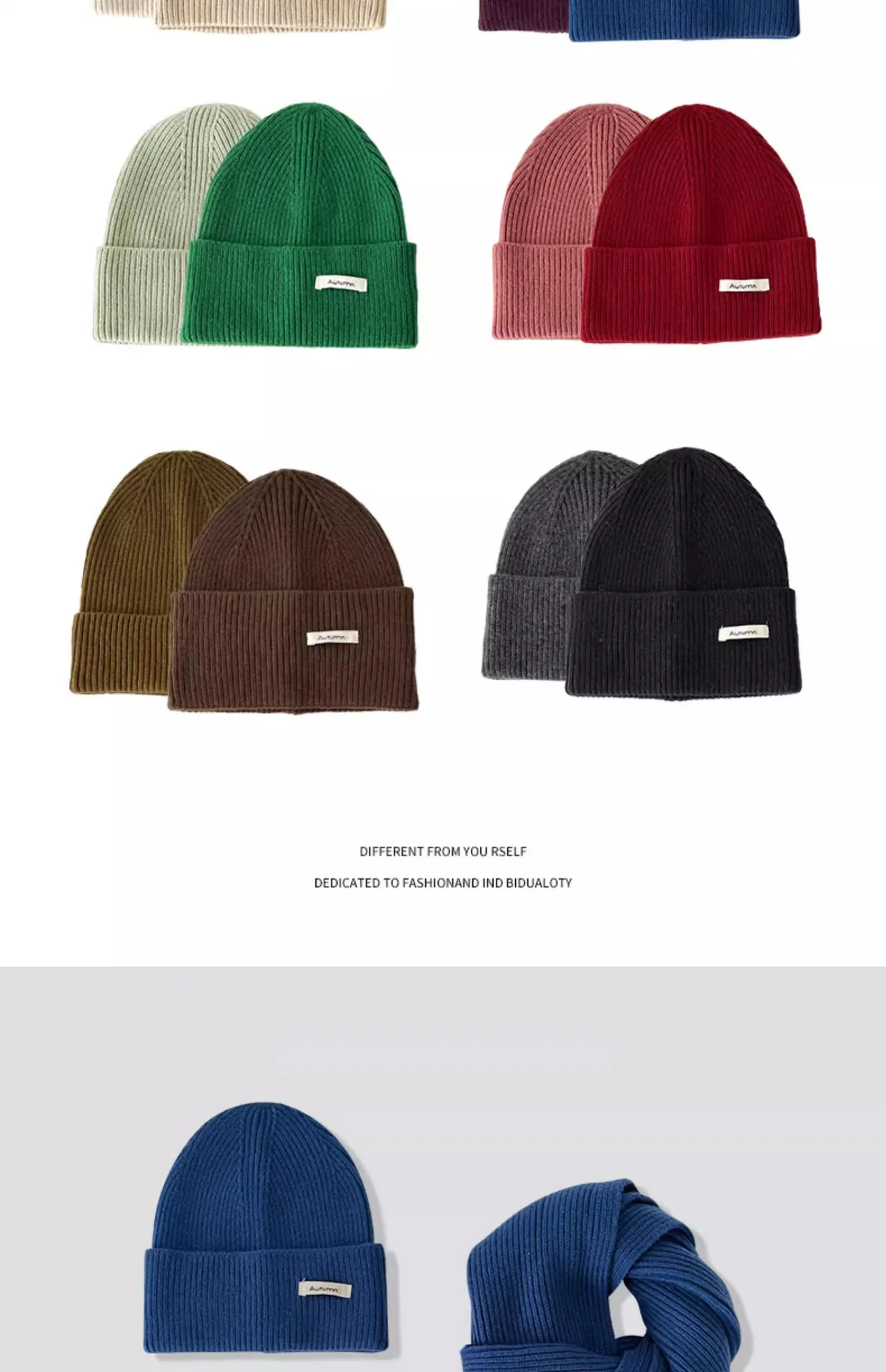 Winter Warm Knitted Hat Scarf Gloves Women's Windproof Adult Three-piece Set Scarves Solid Color Fashion Korean Hats for Women