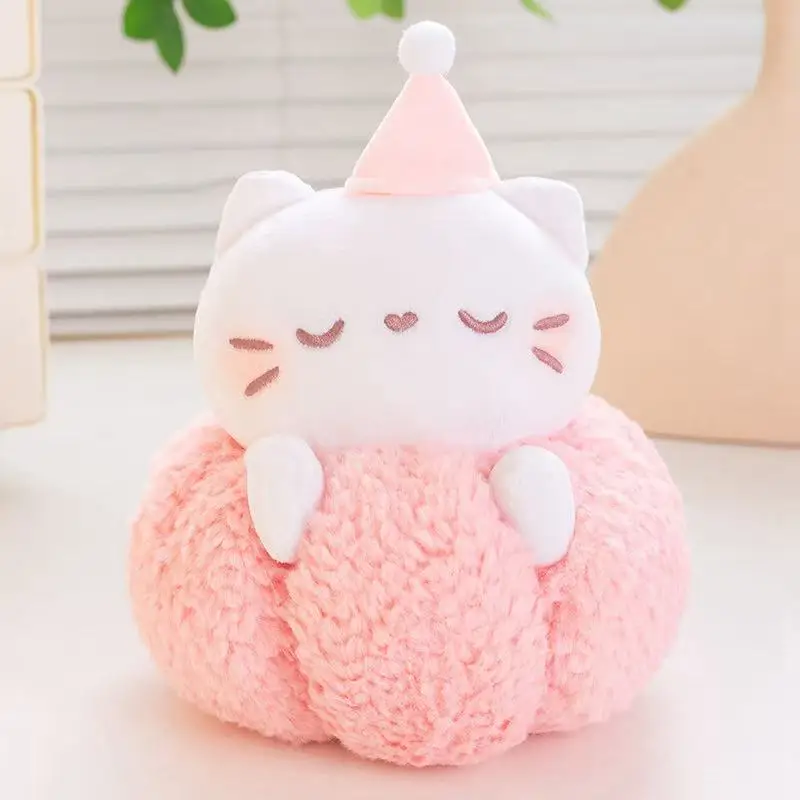 23 cm Simulation nuage chat poupée en peluche jouet à la main poupée dessin animé mignon oreiller coussin décoration de la maison cadeau d'anniversaire pour enfants