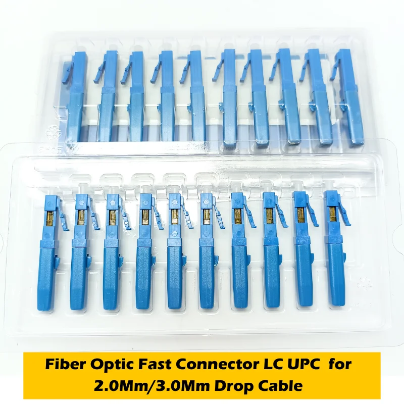 

Fiber Optic Fast Connector LC UPC Quick Cold Connection Fibra Adapter For Telecommunication LC UPC 2.0mm/3.0mm Drop Cable FTTH