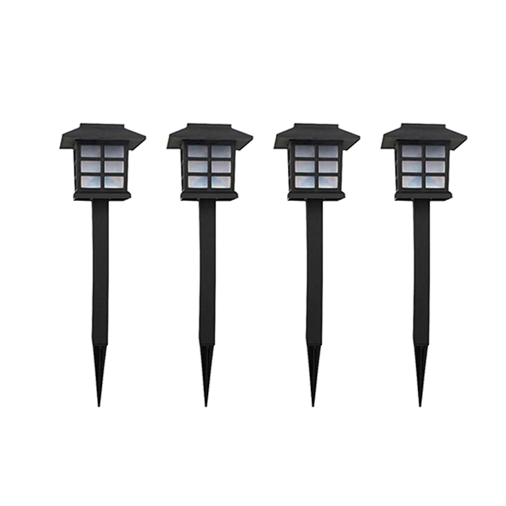 

4 Pcs Lawn Floor Lamp Solar Lights Outdoor Lighting for Yard Square Path Walkway