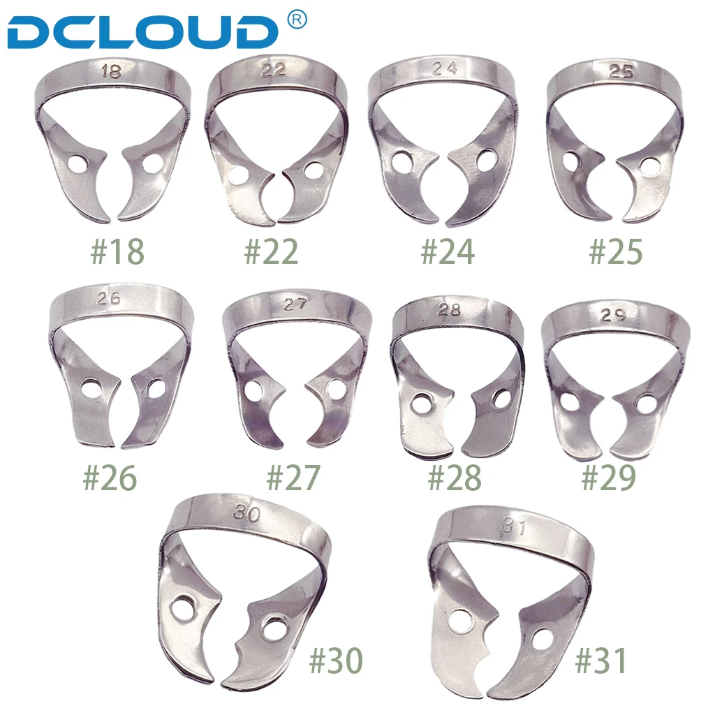 1Pc Dental  Restoration Rubber Dam Clamp Stainless Steel Latex Rubber Barrier Clips Orthodontics Frame Holder for Molar Teeth