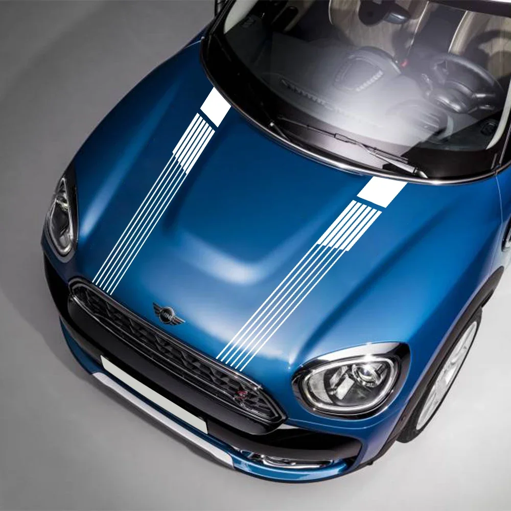 Car Hood Sticker Graphics Stripes Vinyl Decor Decal Universal for MINI Cooper S R55 R56 R60 F55 F56 F60 F54 R61 Auto Accessories