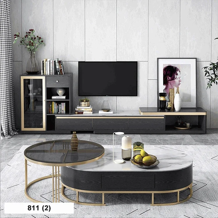 

-Neues Design Modernes Wohnzimmer Marmorplatte Couch tisch Luxus Set Marmorplatte Couch tisch