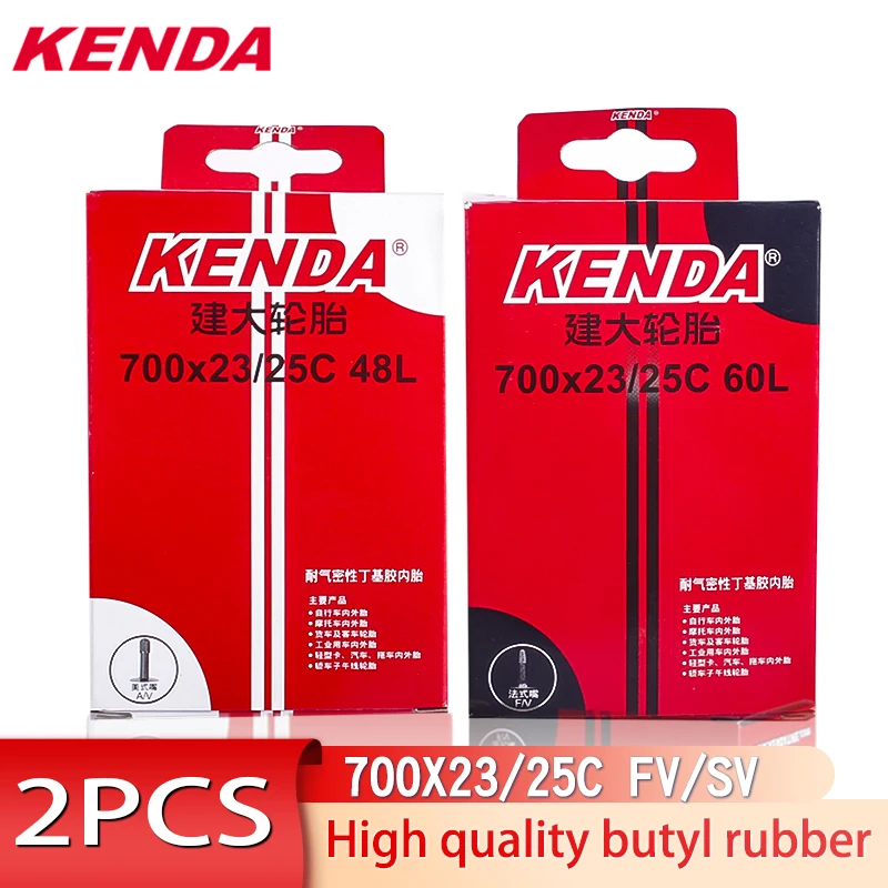 2PCS KENDA Bicycle Inner Tube 700C Camera 700*23C 25C Schrader Presta Road Bike tubes tire