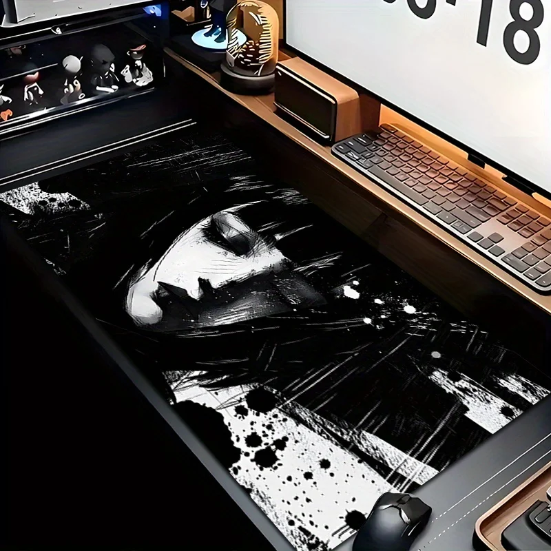 

Black Anime Girl Game Mouse Pad Mouse Pad Large Rubber Anti-slip Desk Accessories Mousepad for Office & Gamer Keyboard Decor Mat