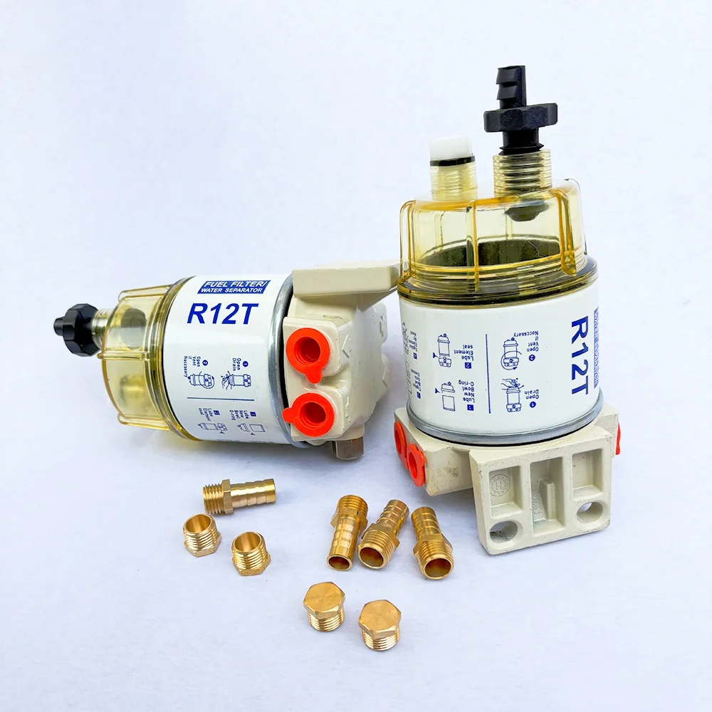 

Комплект из 2 топливных фильтров-водоотделителей R12T для морского применения, накручивающихся, заменяет S3240 120AT NPT ZG1/4-19, подходит для 3/8 дюйма