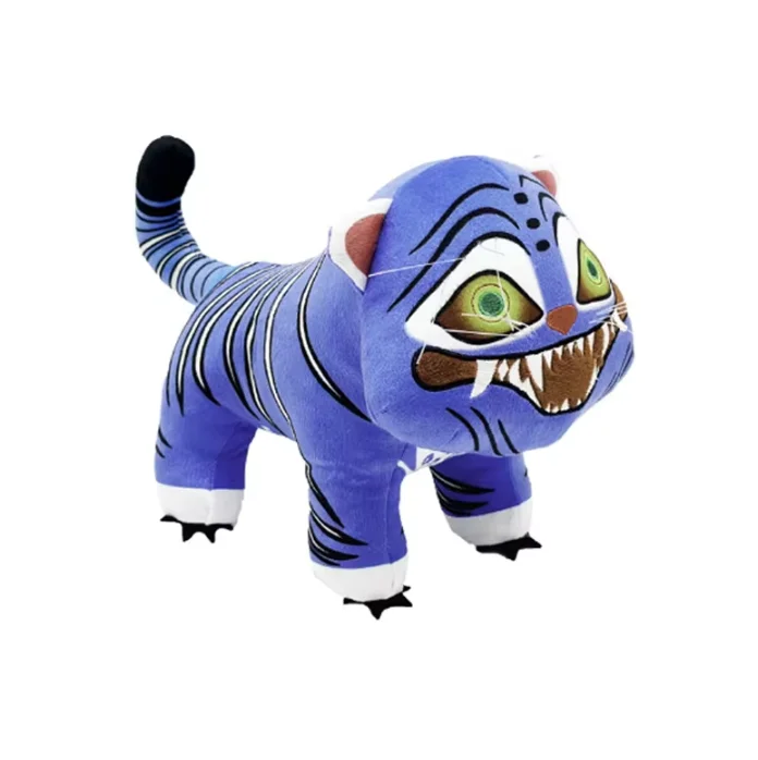 * أنيمي Kpop شيطان الصيادين أفخم لطيف الأرجواني النمر قبعة سوداء العقعق مع 3 عيون الوحش هانت فتاة مجموعة محشوة للهدايا المشجعين #3