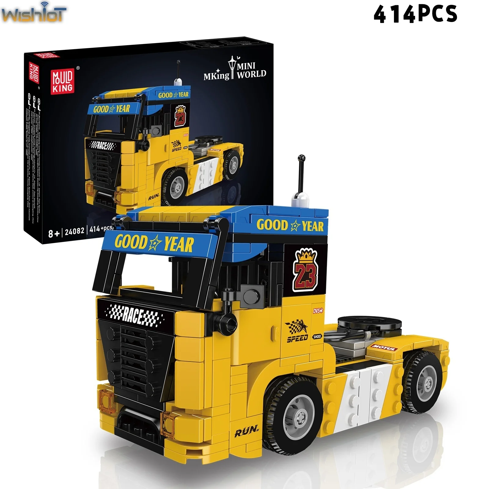 Mould King 24082 Racing Truck 414PCS Building Blocks Set Mini Speed Truck Module Home Office Ornaments Ideal Toys Birthday Gifts