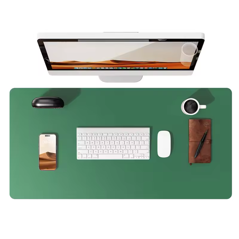 Large Mouse Pad,Office Desk Mat, Leather Desk Pad Protector, Non-Slip PU Leather Desk Blotter, Laptop Desk Pad - Image 30