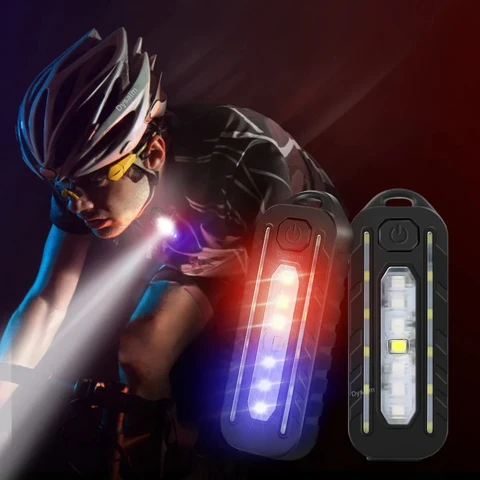 USB-фонарь-брелок LED 800 мАч, красный/синий — изображение продукта