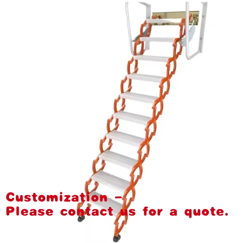 

Customize.High Quality Aluminum Telescopic Attic Ladder Staircases Minimalist Design Retractable Step Ladder Use