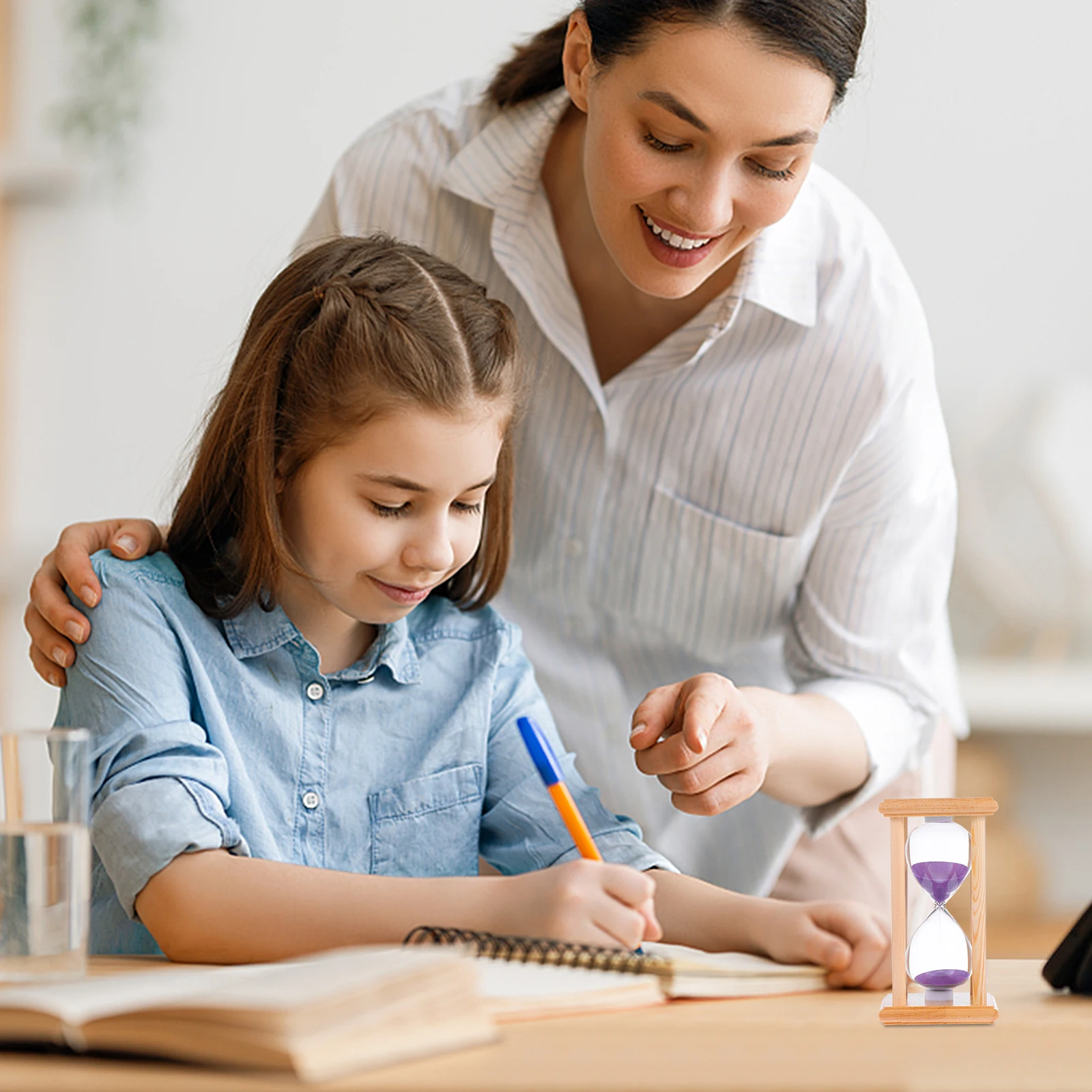 

15 Minute Wooden Frame Sand Timer For Kids Study Desk Decor Glass Hourglass Timer Desktop Sandglass Tabletop Hourglass