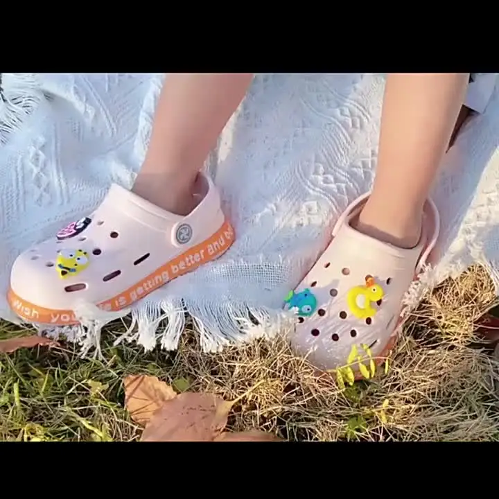 Summer Kids ShoesSandals Hole Children's Shoes Slippers Soft Anti-Skid Cartoon Design Hole Baby Shoes Sandy Beach For Boys Girls