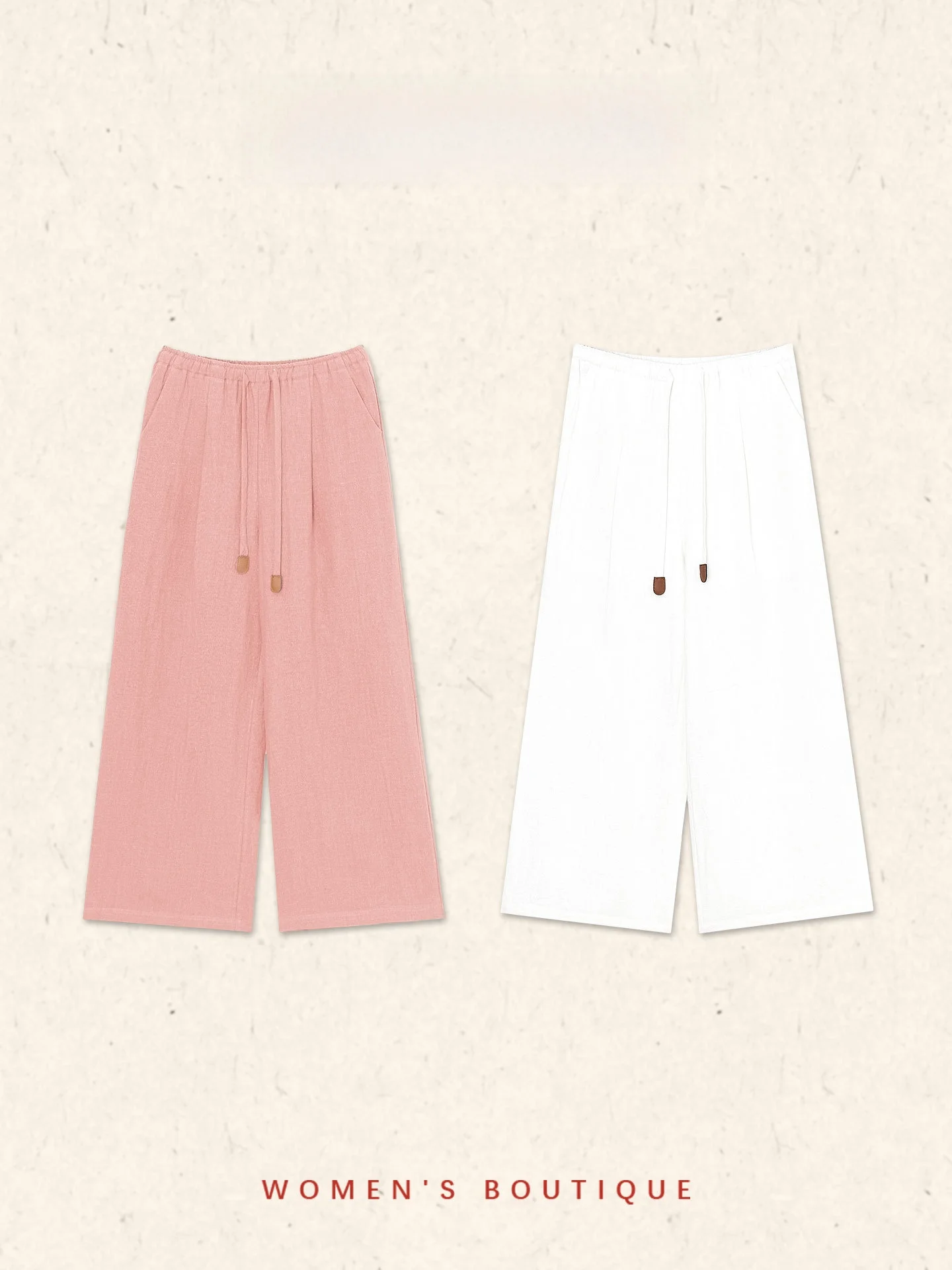 

Широкие брюки Tang Youyou Han Hanflax, женские свободные брюки прямого кроя на весну и лето, удобные дышащие повседневные брюки