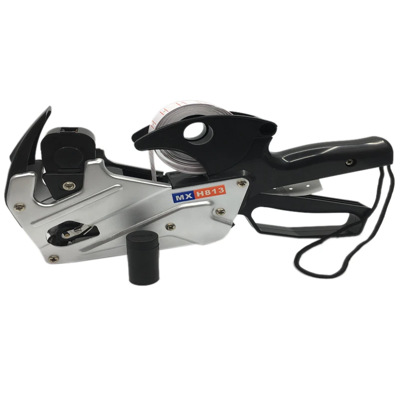 MX-H813 A-Line Label harga 8 digit kertas Label untuk toko ritel alat tampilan Tag harga + rol tinta