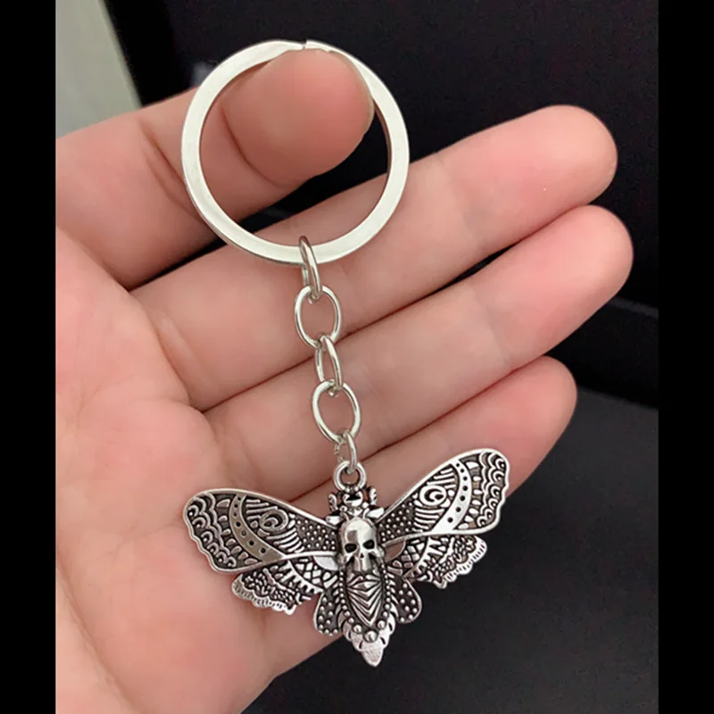 Новинка 2023, цепочка для ключей в готическом стиле с черепом смерти, мужской брелок для ключей, женская подвеска, украшения в стиле панк, новая мода