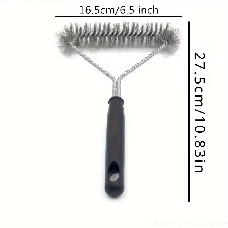 New Grill Cleaner Long Handle Curly Brush for Outdoor Grills Stainless Steel Bristles Non-Stick Cleaning Brushes BBQ Accessories