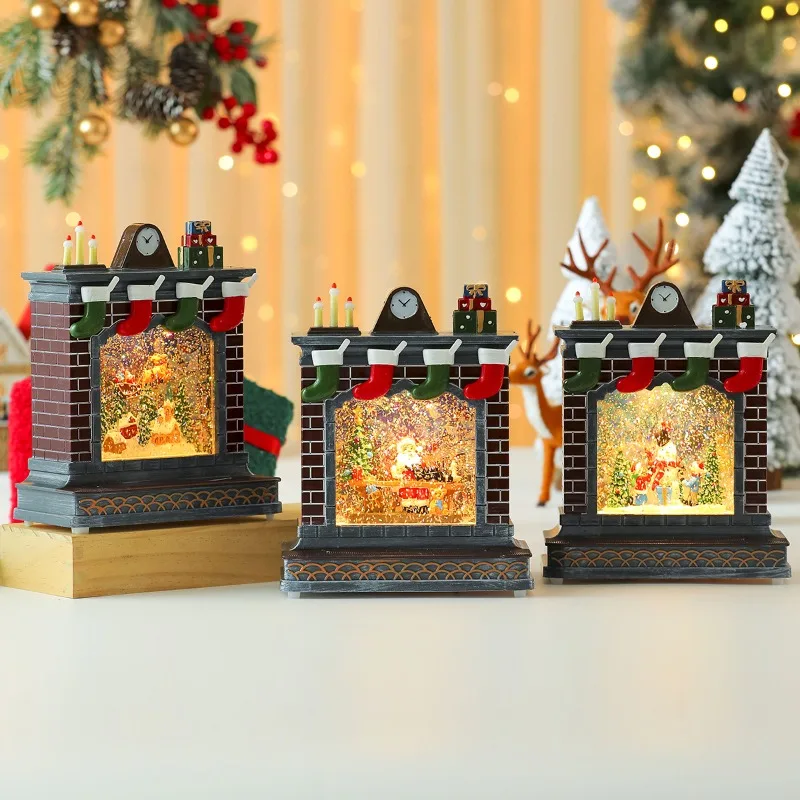 

Санта-Клаус светящийся октавной снеговик снежинка орнамент Рождественская атмосфера украшения для дома Navidad Adornos De Navidad Gnome