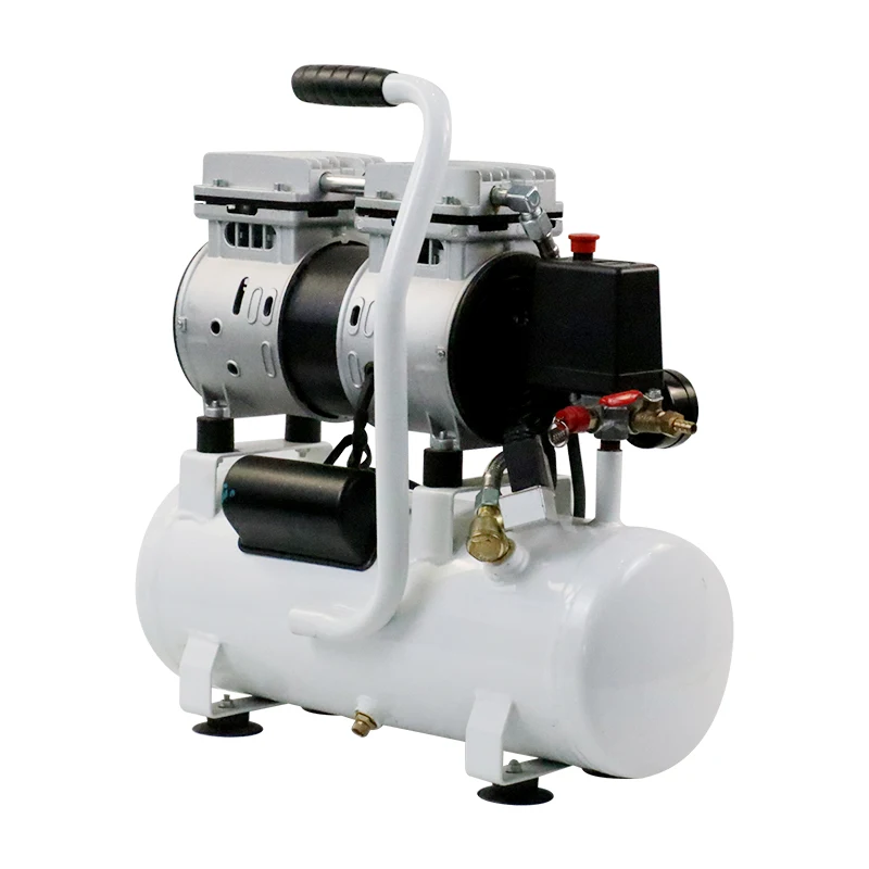 Professional High Quality 9L 0.75HP 8Bar Silent Oil Free Portable Air Compressor - view 6