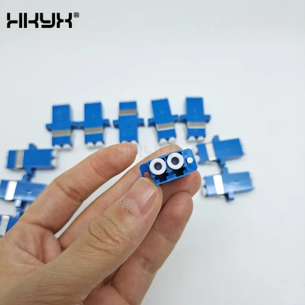 50pcs/lot LC-LC APC Coupler Fiber Optic Connector Adapter LC/APC SM Flange Single-mode Duplex