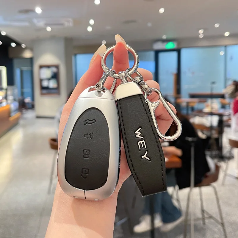 

Premium Zinc Alloy Key Cover Case for WEY Gaoshan 7-9/Lanshan (2024-2025) - Protective Key Fob Shell Key Bag Chain