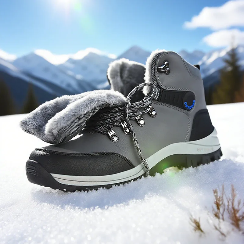 Mens Snow Boot Exquisite Plush Warm Winter Shoes For Man High End Waterproof Non Slip Hiking Boots Designer Shoes Zapatos Hombre