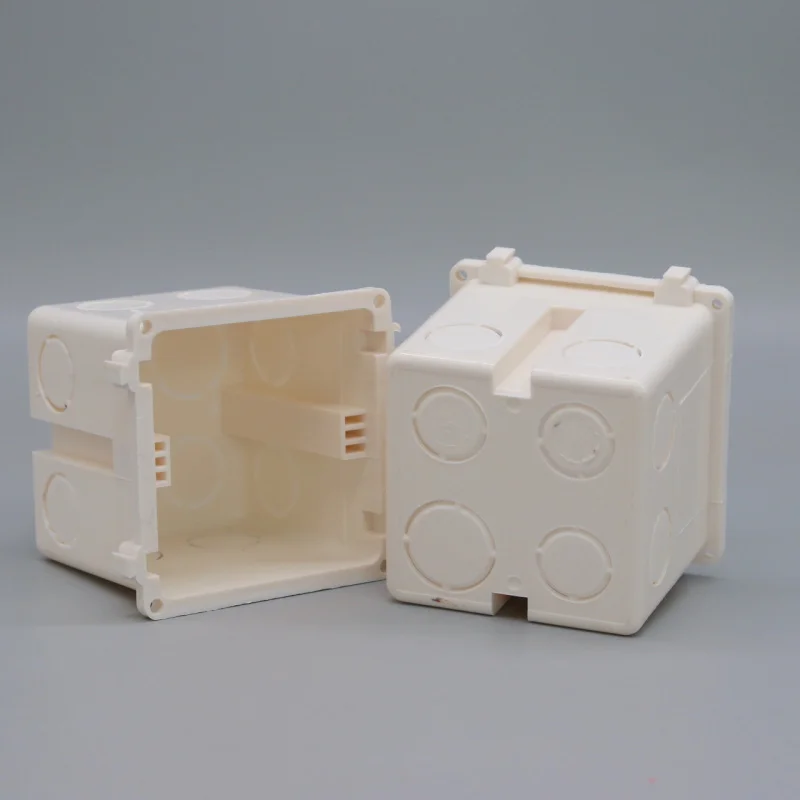 PVCSelf-tapping Thread Box86Type Universal70Switch Socket Embedded Concealed Base Box Assembly Box Multi-Hole Wire Box