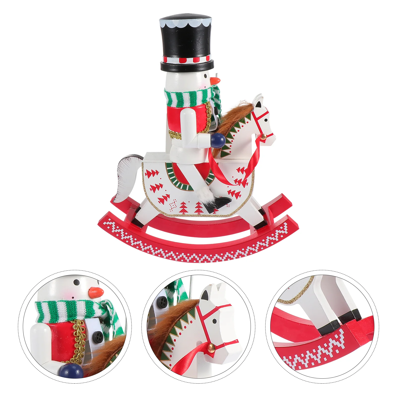 

Ornaments Home Decor Lovely Adorn Desktop Hobbyhorse Model Creative Nutcracker Decoration