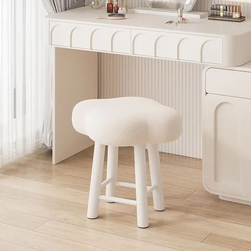 

Wooden Nordic Stools Vanity Comfortable Accent Pouffe Stools Dressers Minimalist Design Home Furniture Pouf Contenitore LLDS