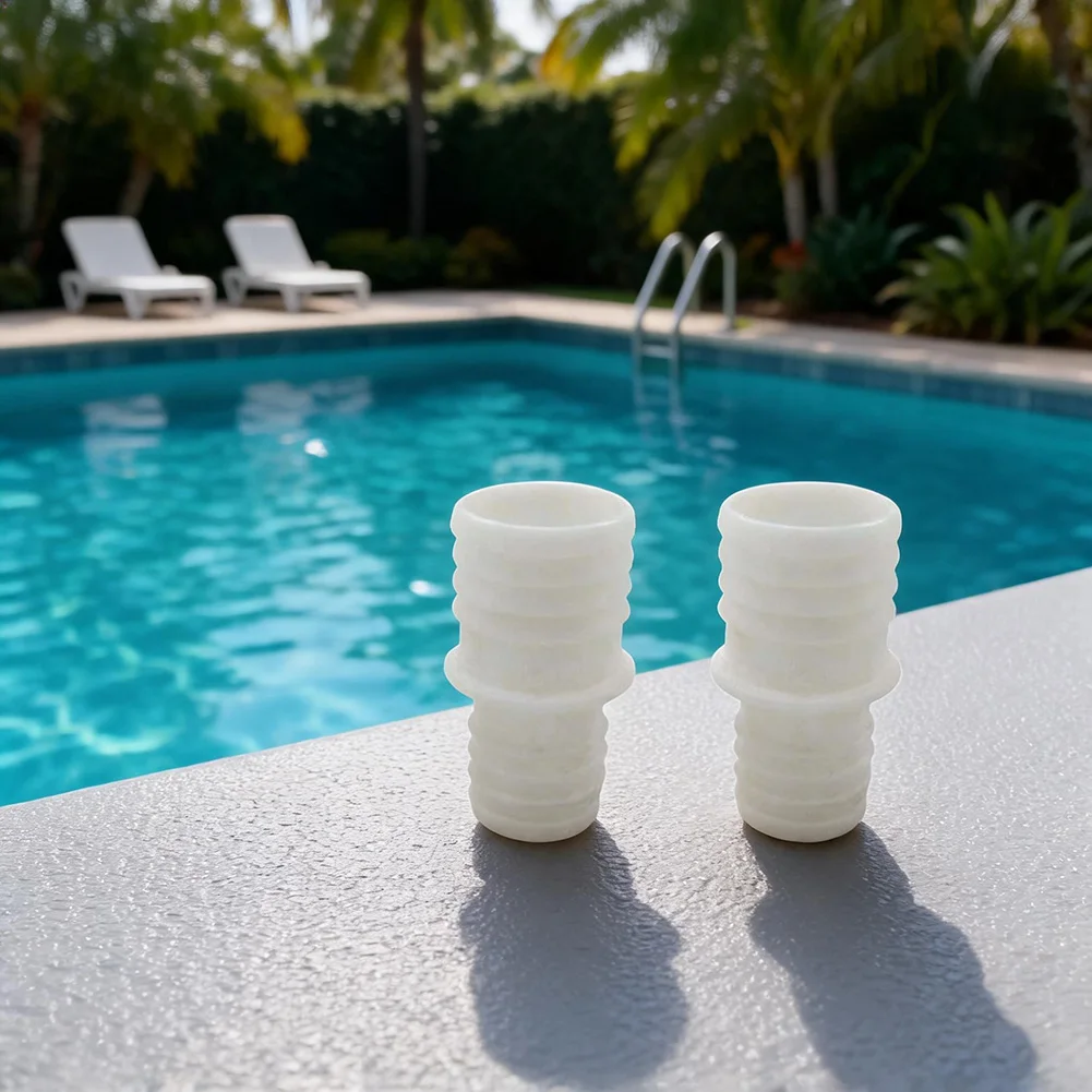 Pool Hose Adapters Kit Compatible with Submersible For Pumps and Garden Hoses 32-32 mm 32-38 mm 38-38 mm White Plastic
