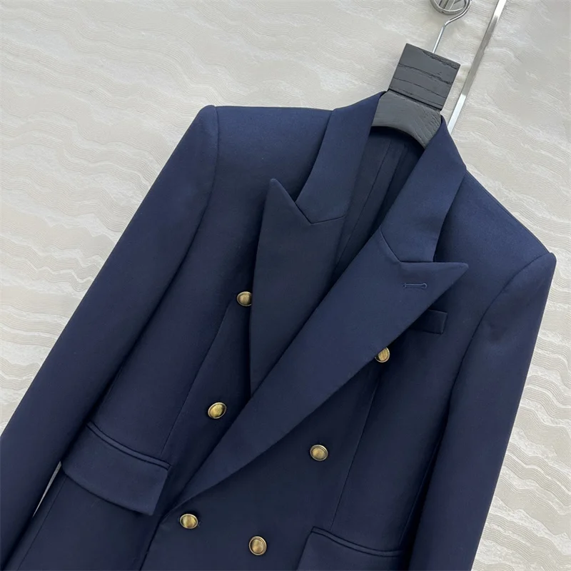 Women's jacket New winter 2025 double breasted slim fit Women's blazer Wool blend women's suit jacket y2k Women's coat outerwear