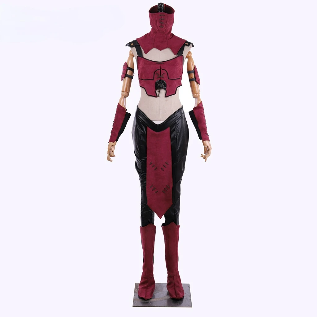 

Game Mortal Kombat Mileena Cosplay Sexy Costume Combat Suit Women Halloween Cosplay Outfits Custom Made