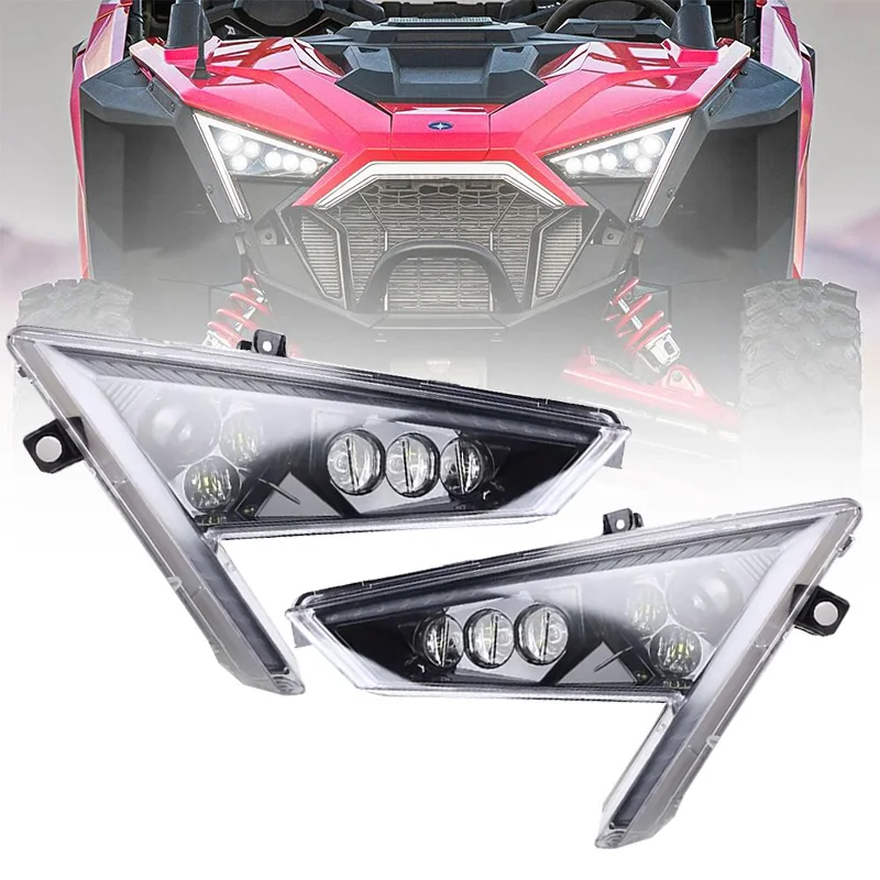 

2x ATV UTV LED Headlights For Polaris RZR Pro XP 2020 2021 Genuine OEM 2414538 2414539 Daytime Running Lights Replacement