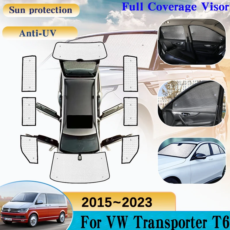 

Автомобильный солнцезащитный козырек на полное окно для Volkswagen VW Transporter T6 SWB 2015 ~ 2023, солнцезащитный козырек на лобовое стекло с защитой от УФ-лучей, автоаксессуары