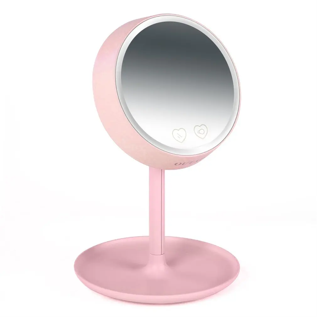 Makeup Mirror With Light White LED Daylight Vanity Mirror Detachable/Storage Base Mirror With Light Gift USB Cable Table Lamps