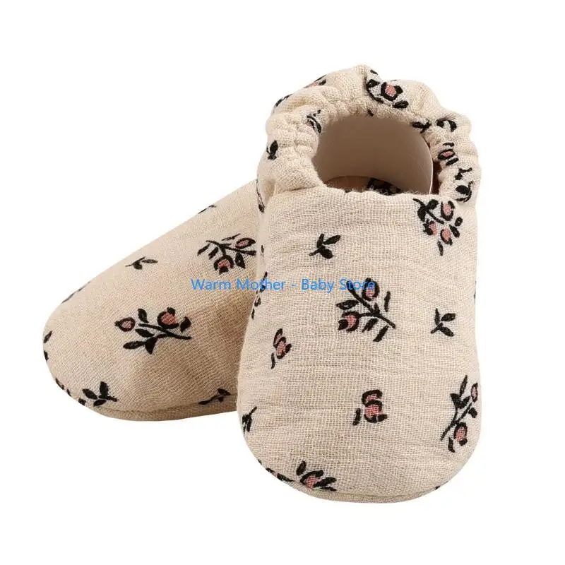 

Cosy Infant Socks Shoes Soft & Breathable Cotton Booties Solid Color Shoes for Newborns Boys and Girls First Step 57QE