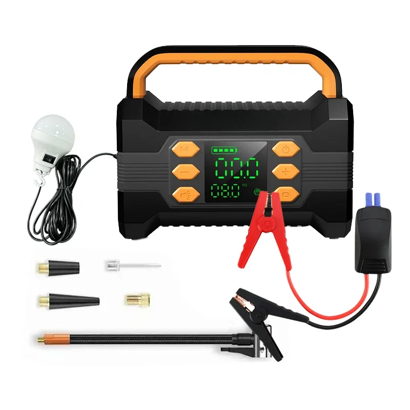 3000A peak current Jumper Starter Car Jump Battery Booster With air compressor Car Jump Starter Power Bank