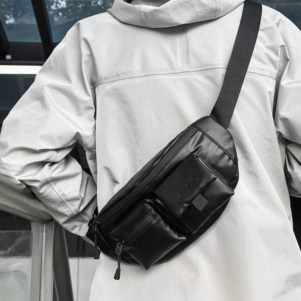 Multi-function Men Chest Bag Lightweight Large Capacity Running Waist Bags Crossbody Bag Solid Color Sports Phone Bag Women
